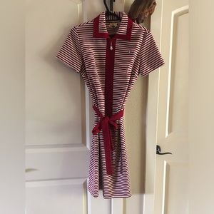 Vintage Striped Honeycomb Dress